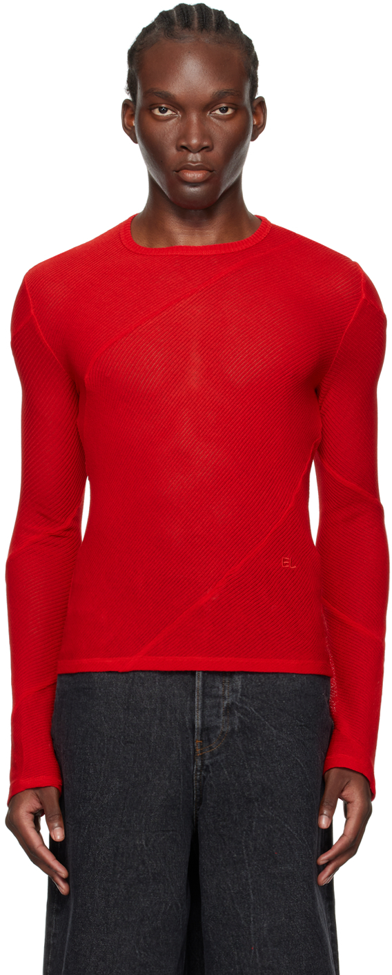 Red Spiral Long Sleeve T-Shirt