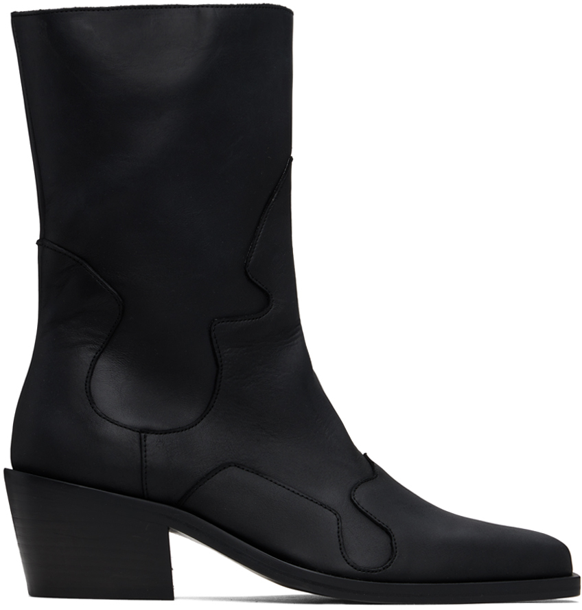 Shop Eckhaus Latta Ssense Exclusive Black Cowboy Boots