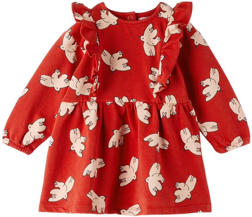 Shop Bobo Choses Baby Red Freedom Bird Dress