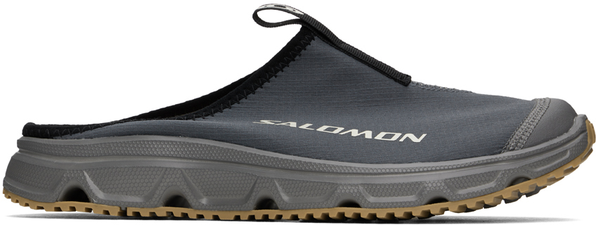 Shop Salomon Blue & Beige Rx Slide 3.0 Slippers In Turbulence / Feather