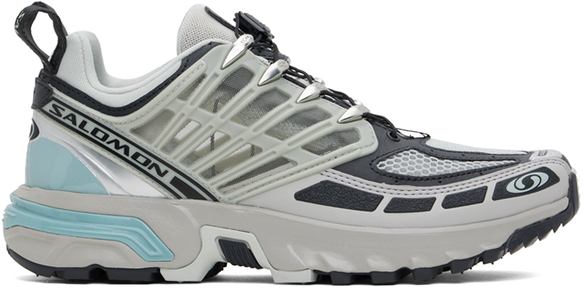 Shop Salomon Gray Acs Pro Sneakers In Metal / Phantom / Ar