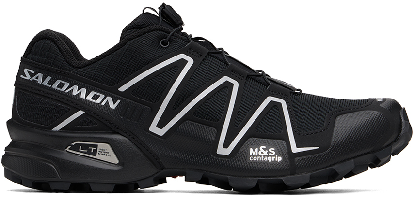 Shop Salomon Black Speedcross 3 Sneakers In Black / Ftw Silver /