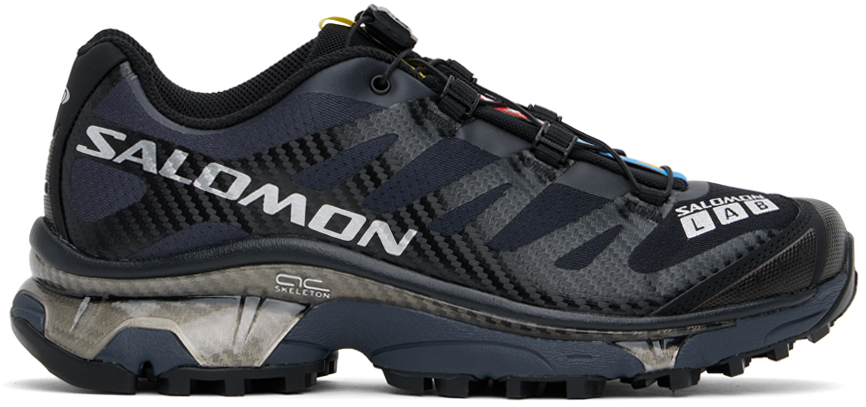 Shop Salomon Black Xt-4 Og Sneakers In Black / Ebony / Silv