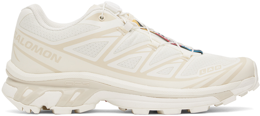 Shop Salomon Off-white Xt-6 Sneakers In Vanilla Ice / Vanill