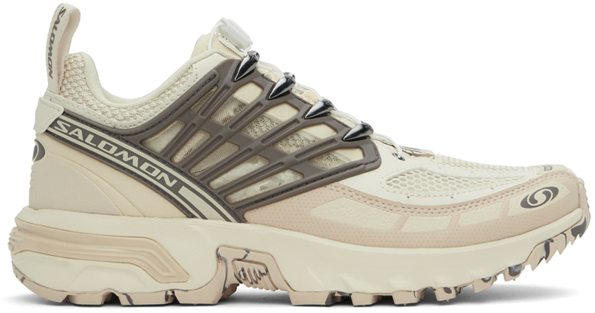 Beige ACS Pro Sneakers by Salomon on Sale