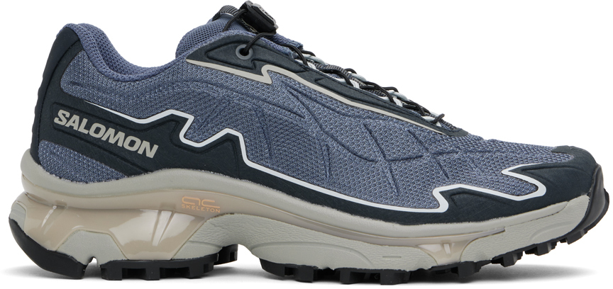 Shop Salomon Navy Xt-slate Sneakers In Grisaille/carbon/gho
