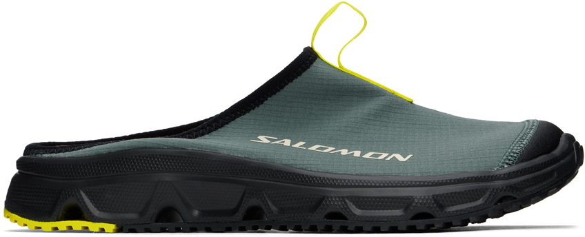Green RX Slide 3.0 Slippers by Salomon on Sale
