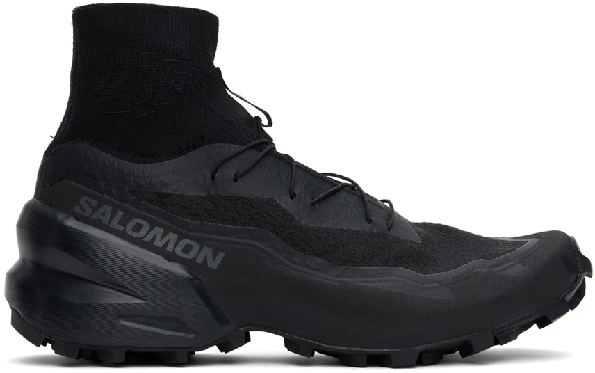 Shop Salomon Black Speedcross Advanced Sneakers In Black/black/asphalt