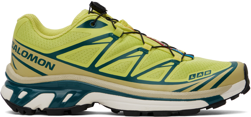 Shop Salomon Green Xt-6 Sneakers In Sunny Lime/southern