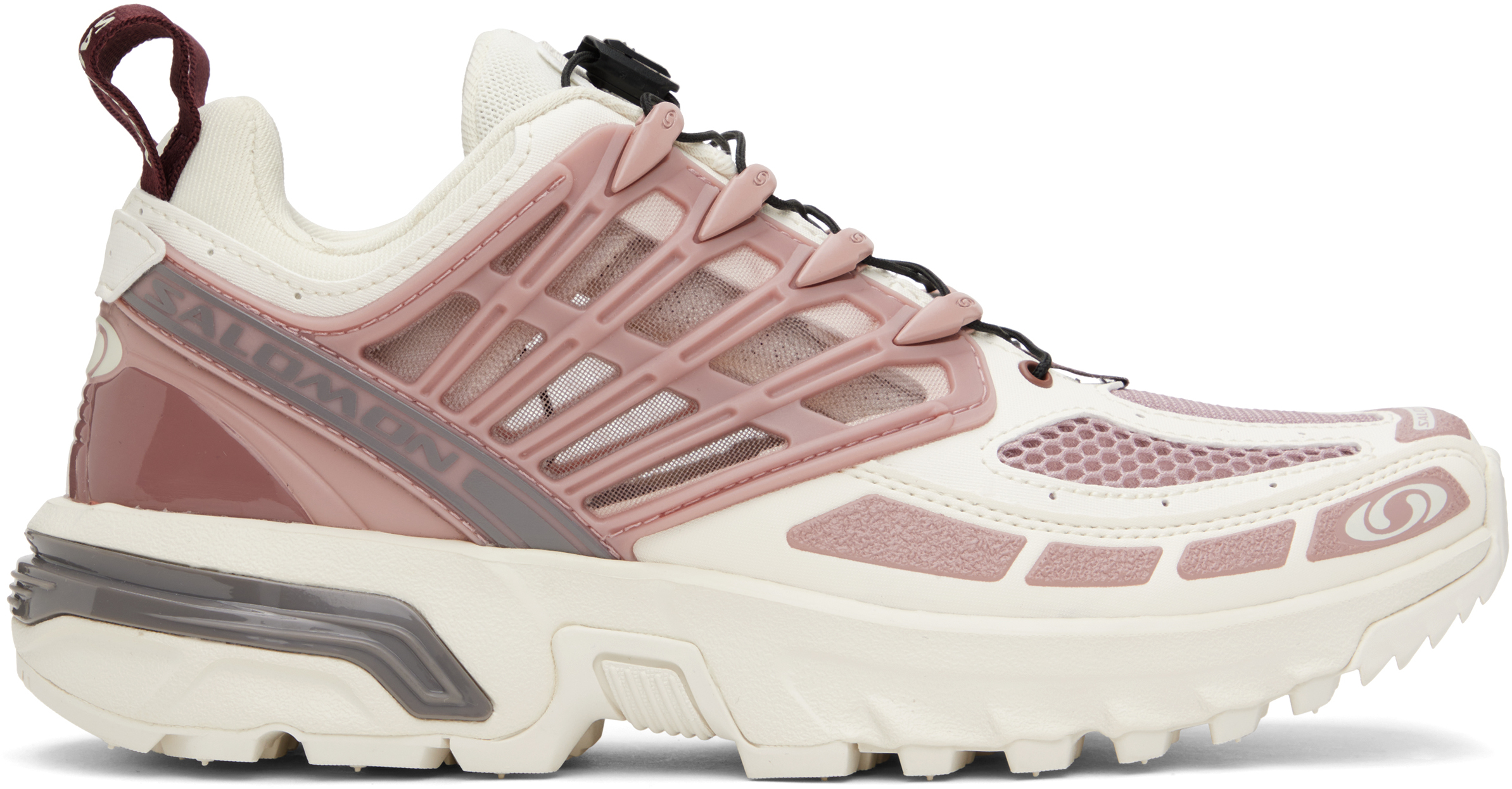 Shop Salomon Off-white & Purple Acs Pro Sneakers In Rosetaupe/deauvillem