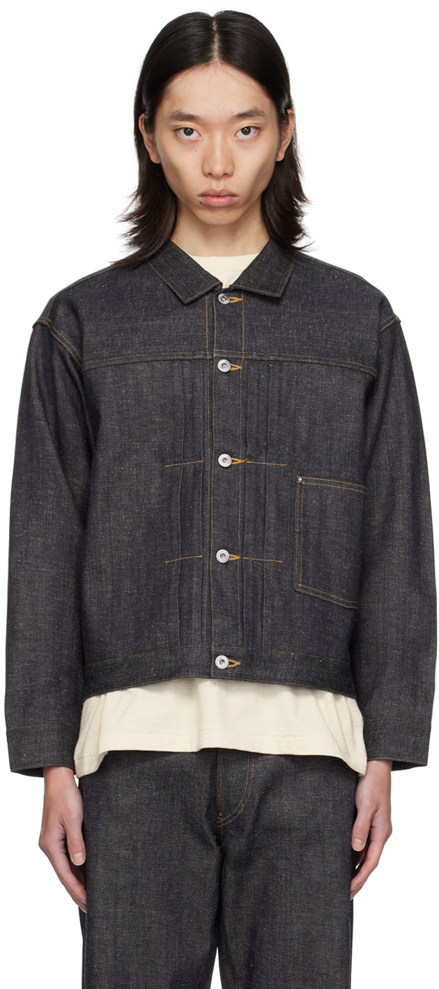 Shop Taiga Takahashi Indigo Lot.703 Denim Jacket In Raw Indigo