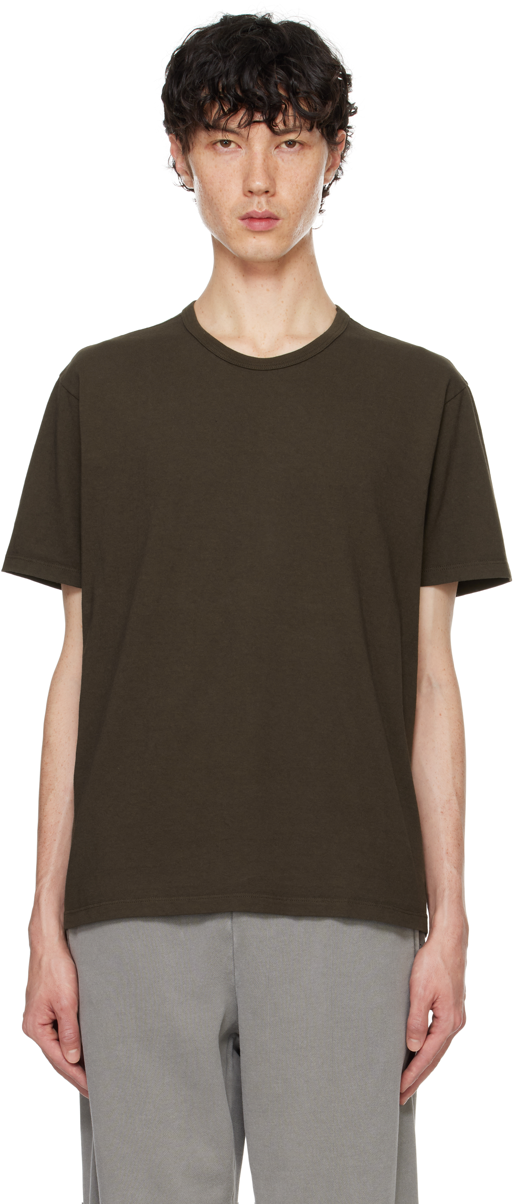 Shop Lady White Co. Two-pack Khaki 'our T-shirt' T-shirts In Blackolive