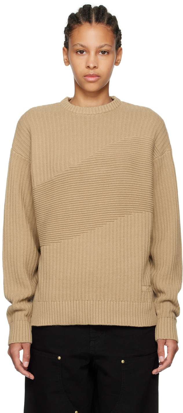 Dime: Tan Wave Sweater | SSENSE