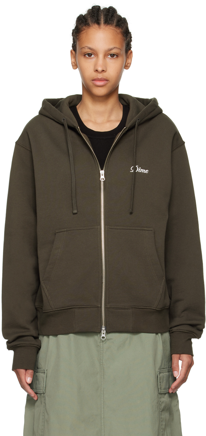 Dime Black Cursive Hoodie In Vintage Black