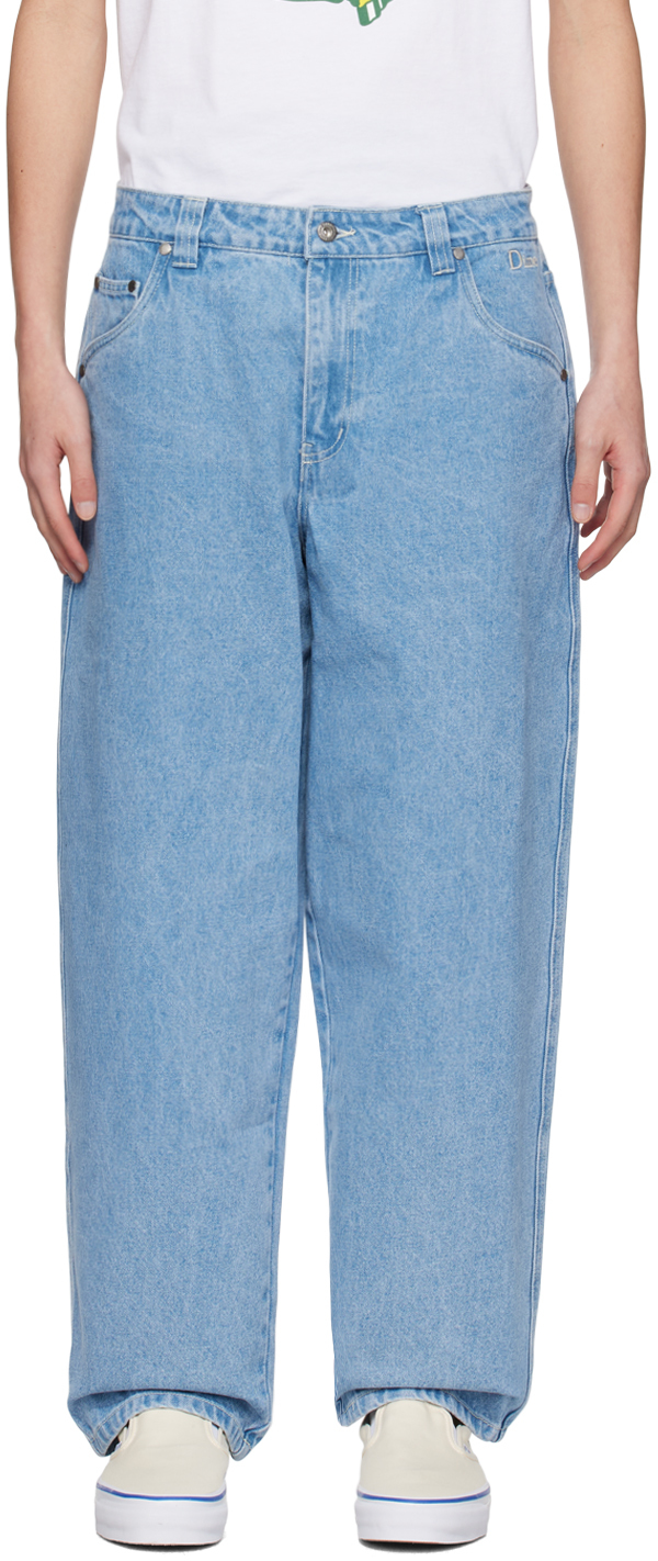 Dime Blue Classic Baggy Jeans In Vintage Blue
