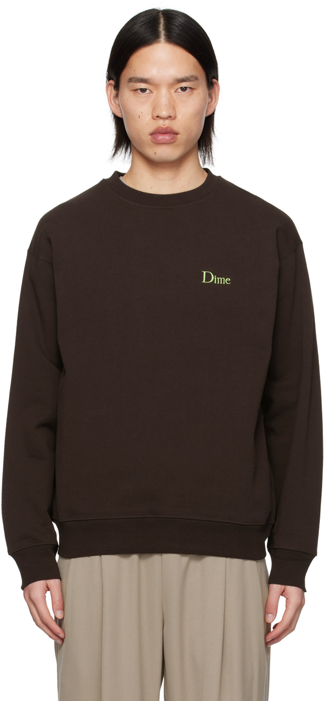Dime Brown Classic Sweatshirt In Deep Brown