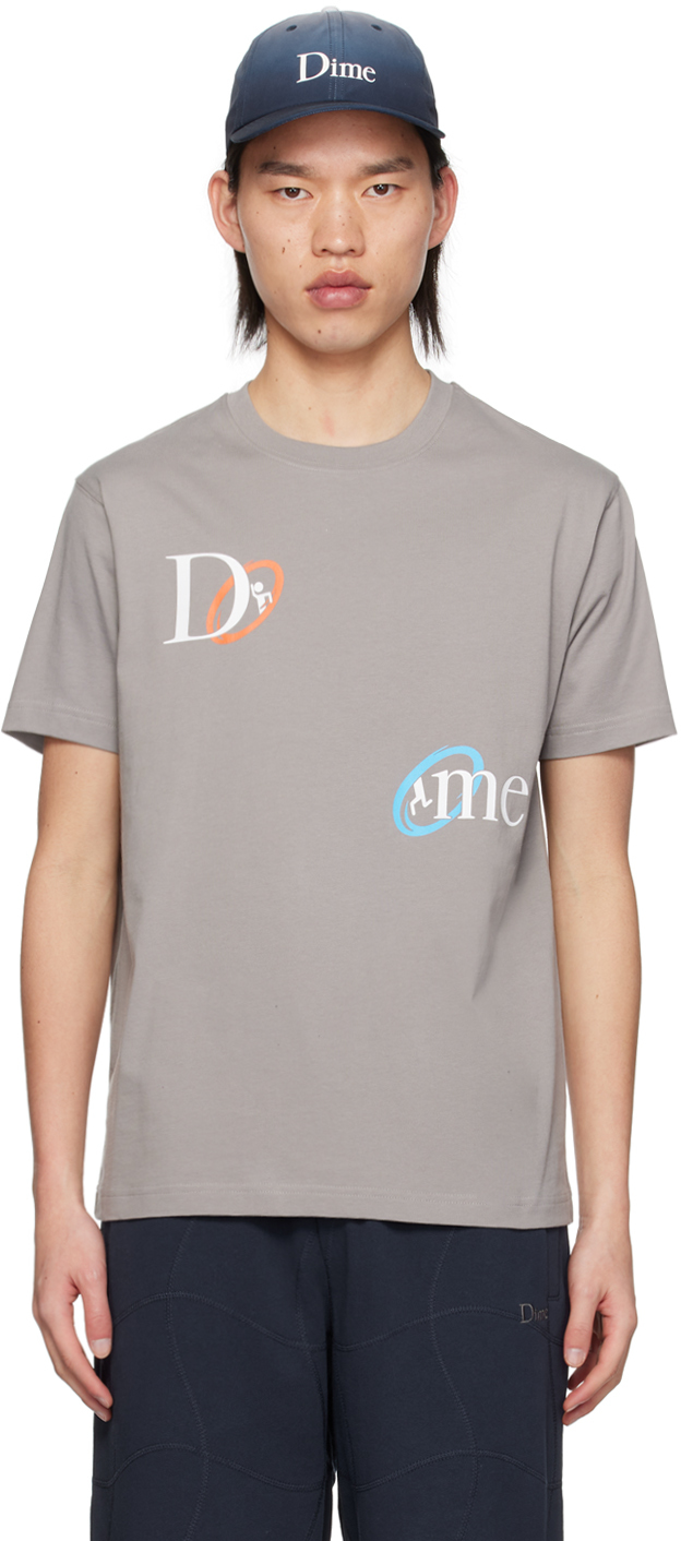 Dime Gray Classic Portal T-shirt In Charcoal