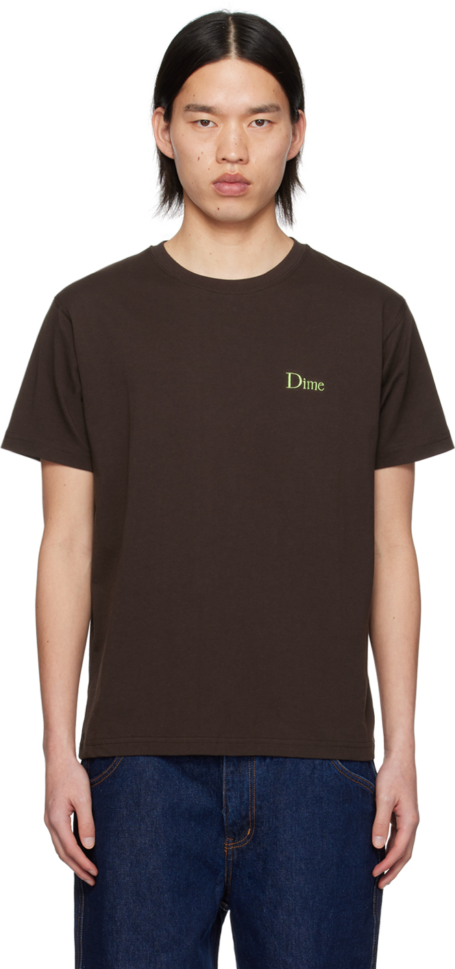 Dime Brown Classic T-shirt In Deep Brown