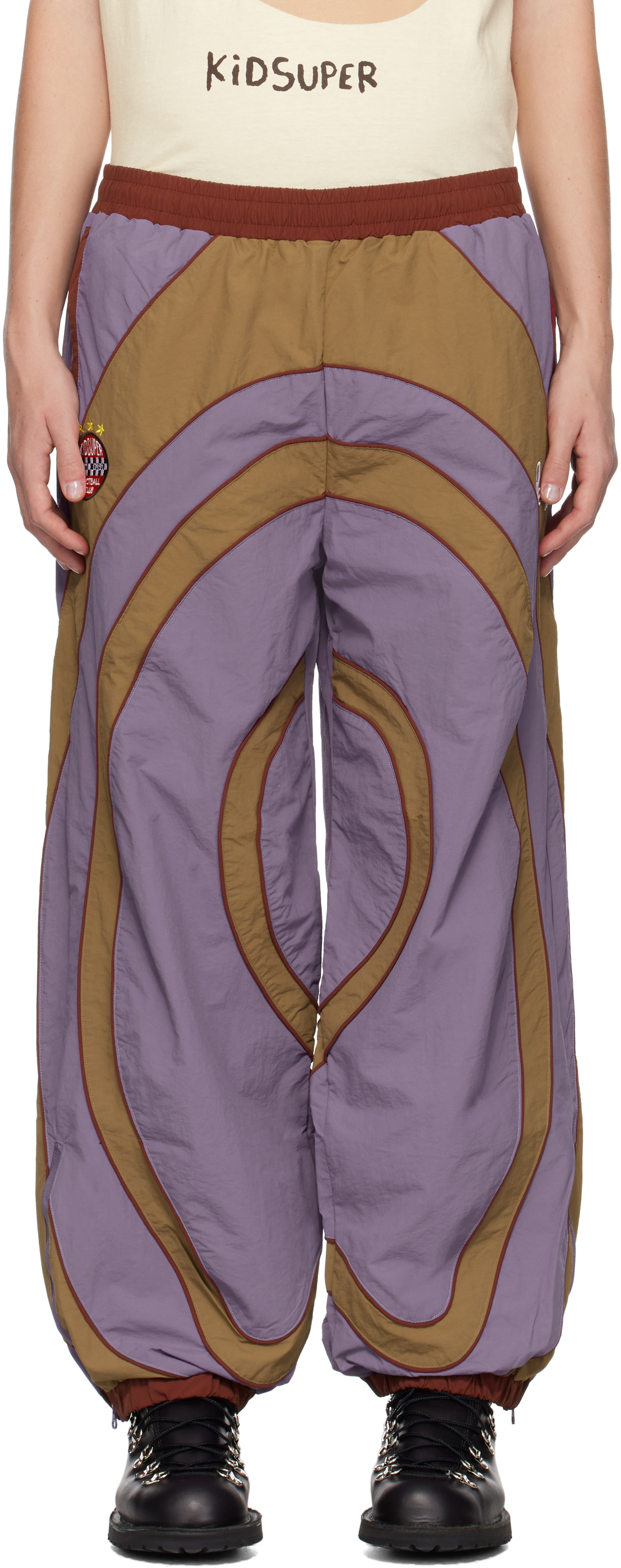 Brown & Purple Ronaldinho Edition Taffeta Track Pants