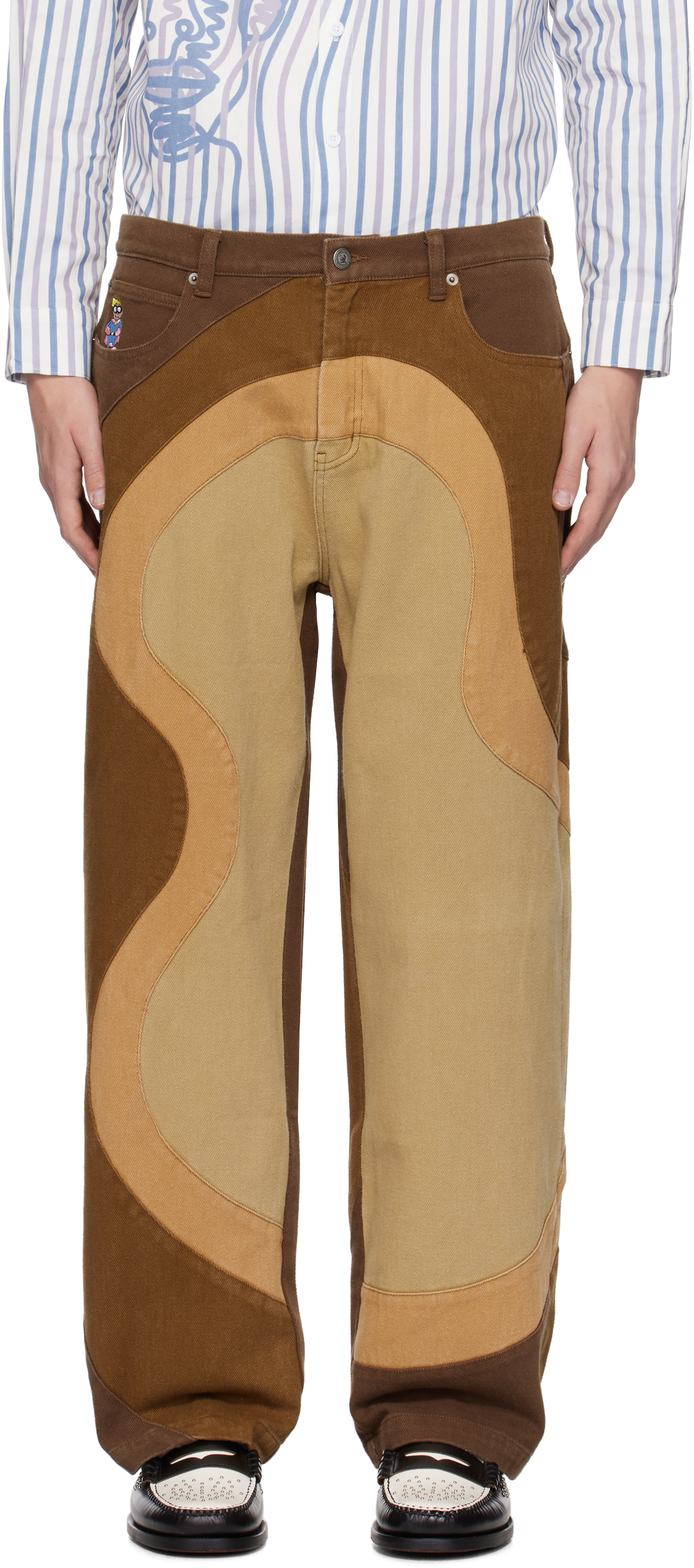 Brown Wavy Trousers