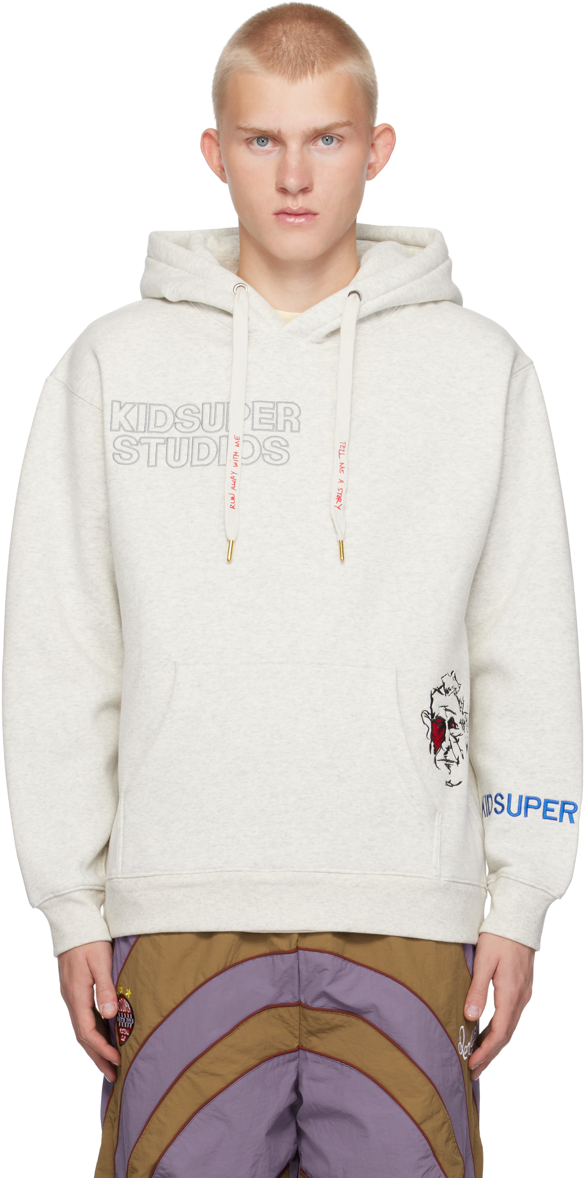 Shop Kidsuper Gray Super Hoodie In Heather