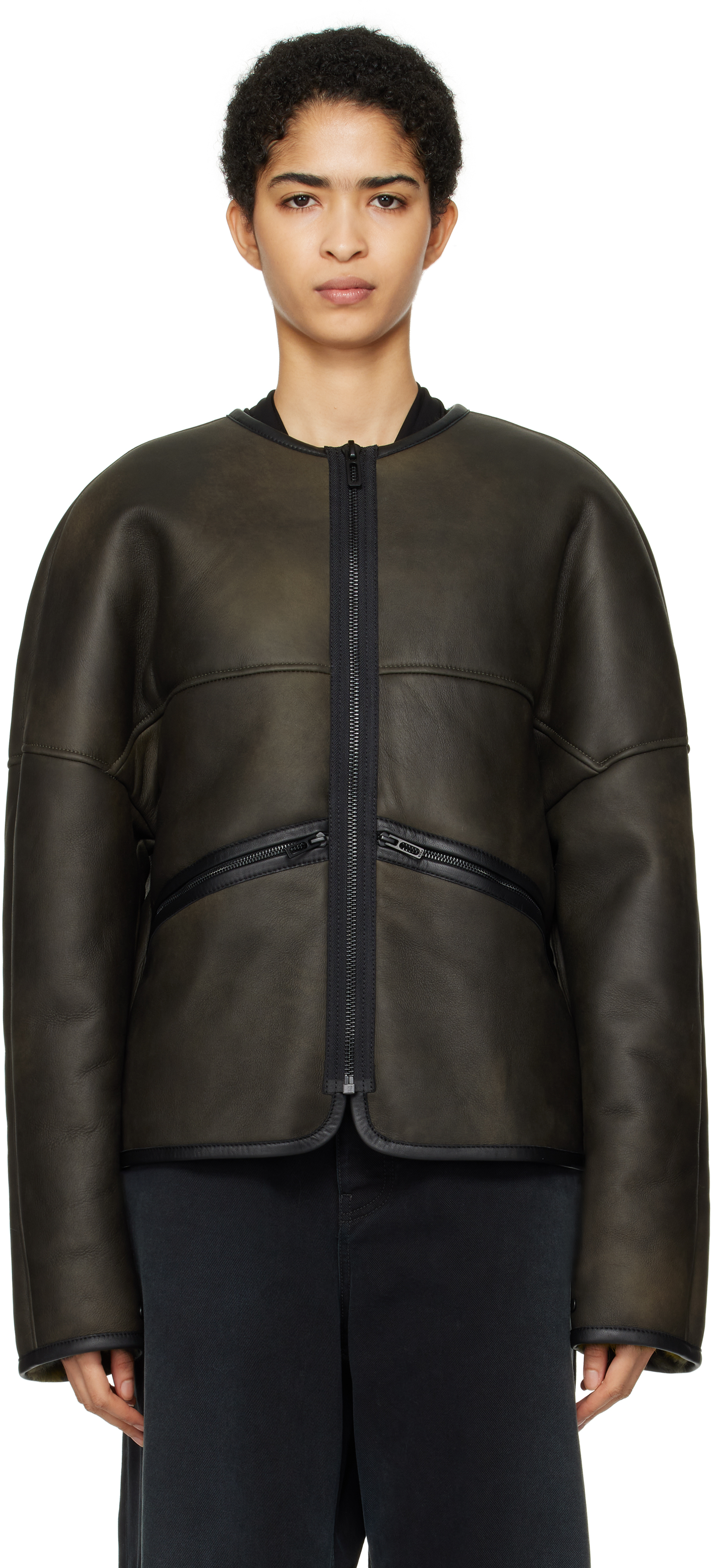 Brown Buttery Shearling Leather Jacket