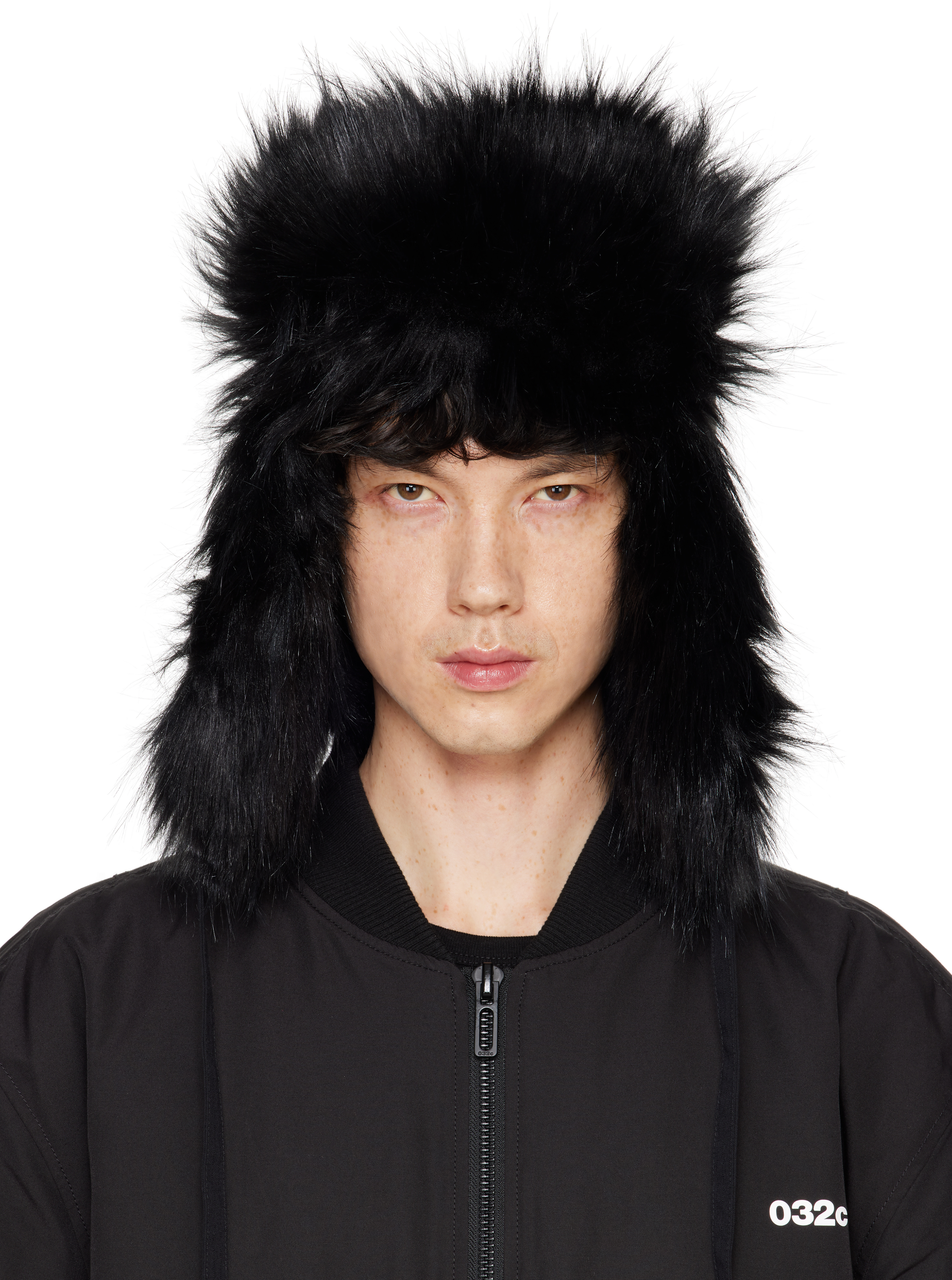 Black 'OSL2BER' Trapper Aviator Hat