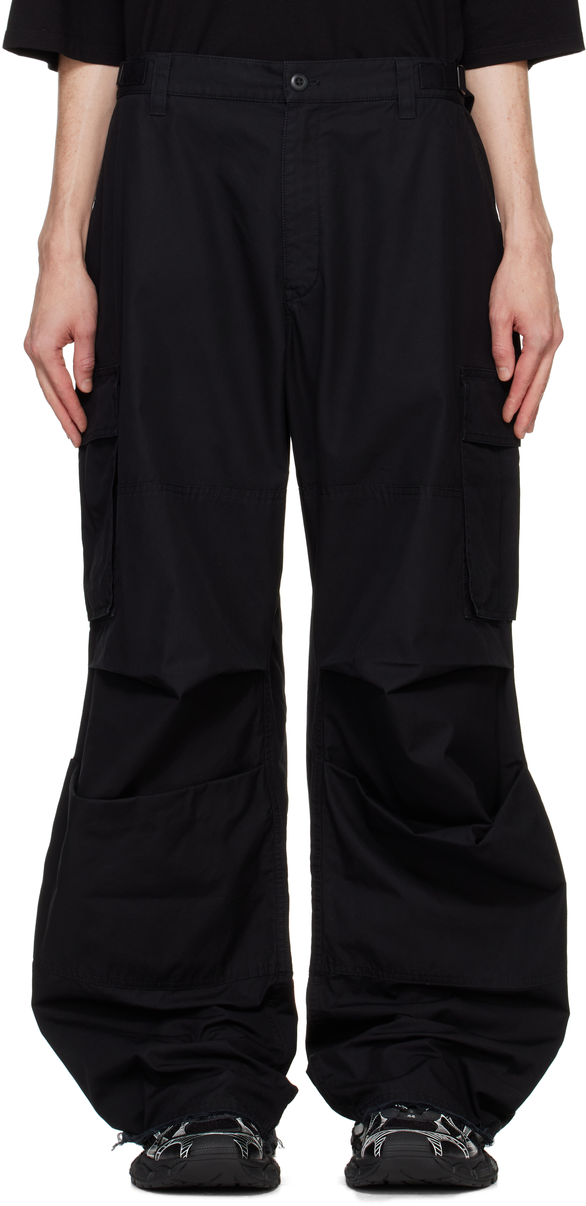 Black Overtime Cargo Pants