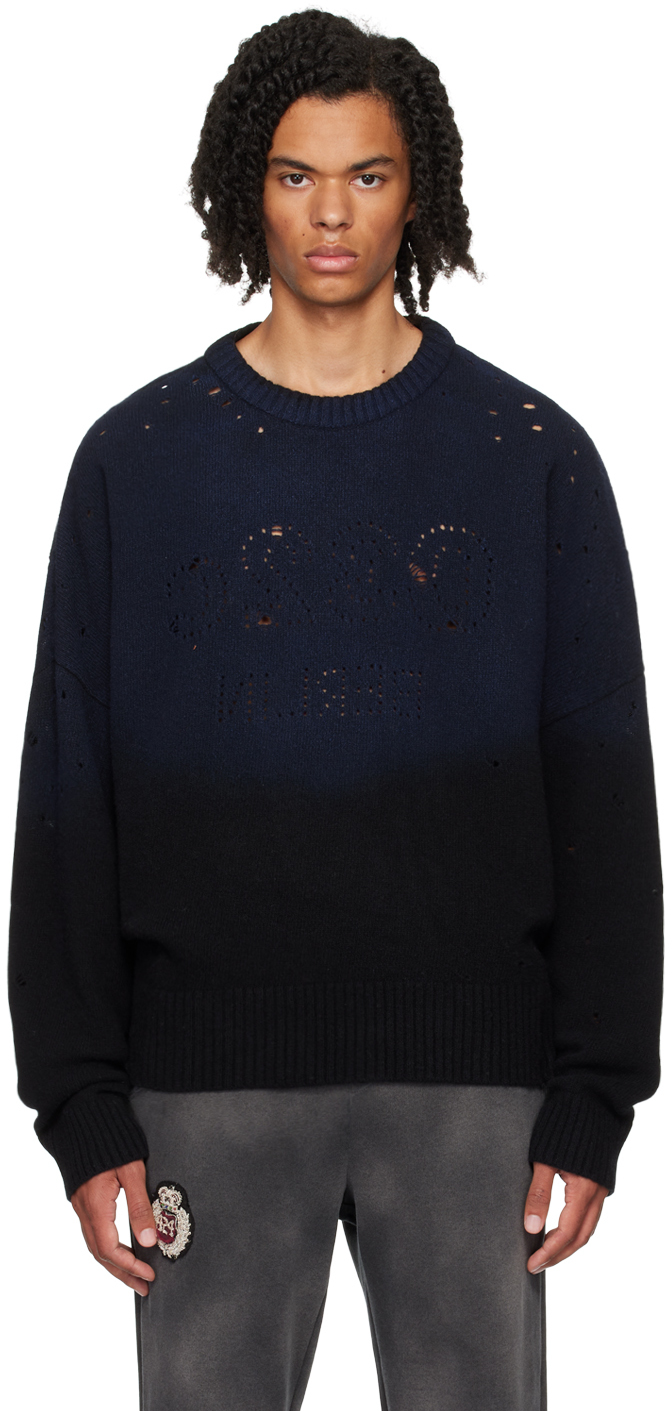 Black & Blue Lazer Selfie Sweater