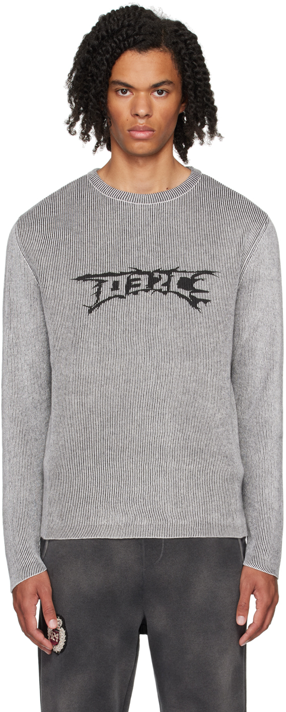 Gray Nerve Shatter Crewneck