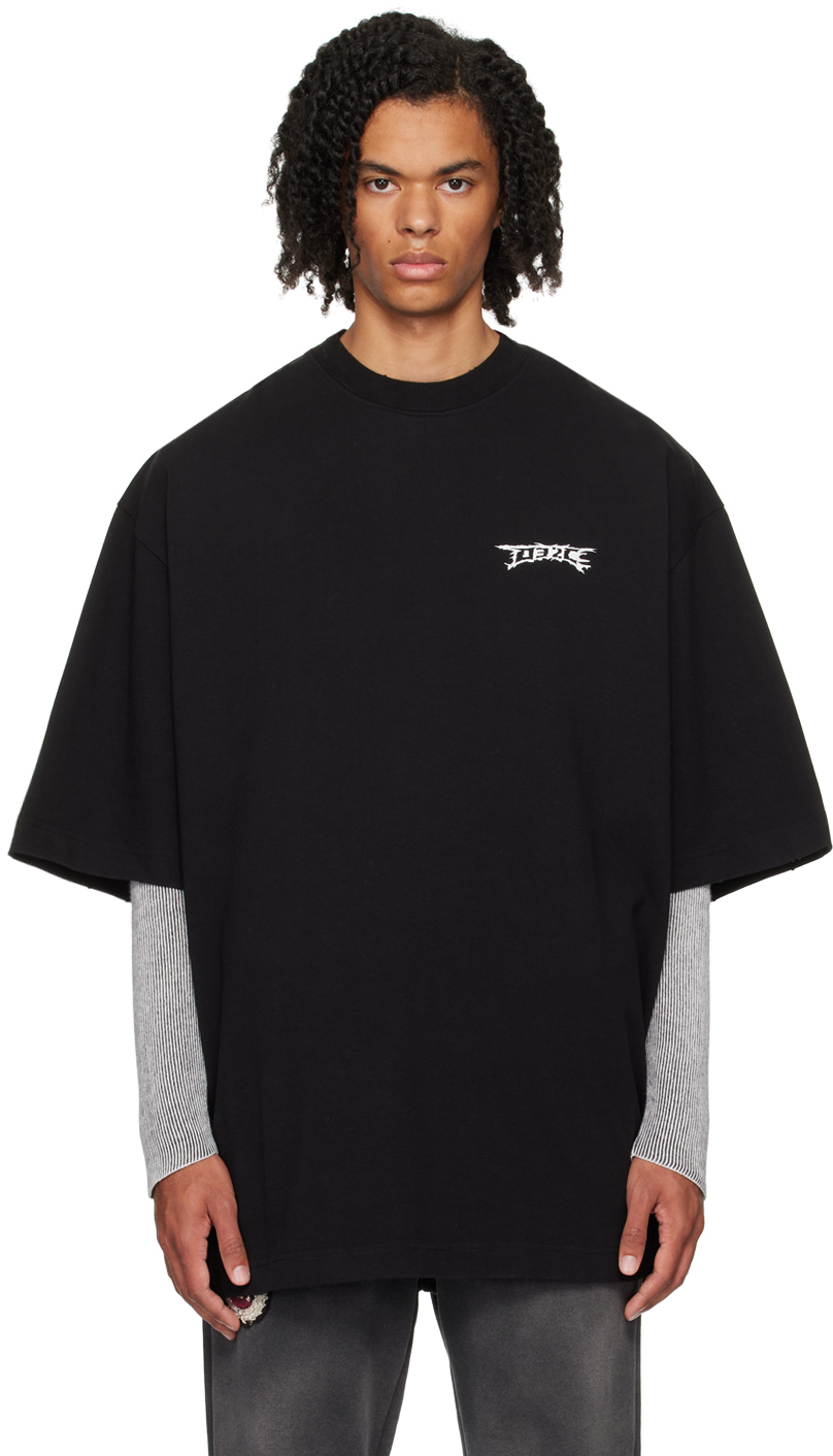 【おすすめ！】032c ブラック Nerve Shatter 長袖Tシャツ 032cのブラック Nerve Shatter 長袖Tシャツがセール中