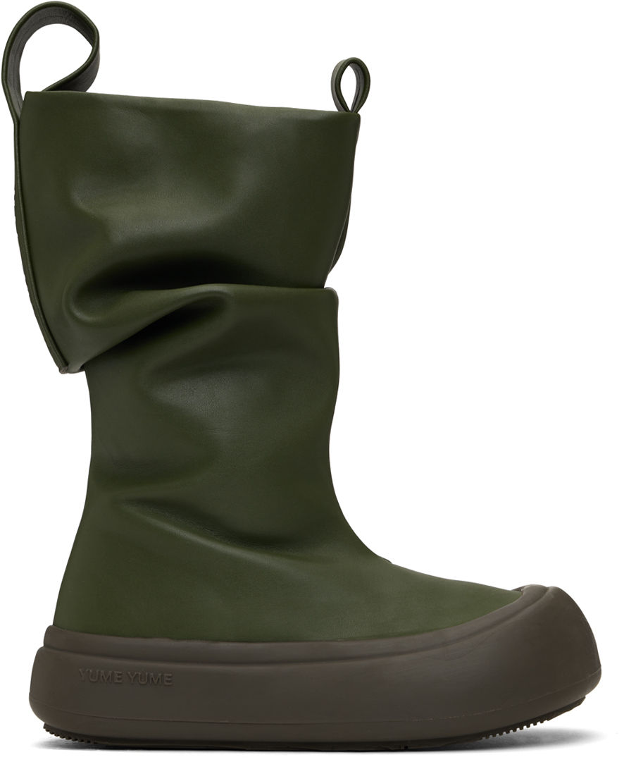 YUME YUME GREEN LOW FISHERMAN BOOTS 