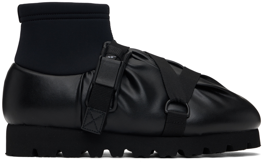 Shop Yume Yume Black Camp Mid Boots In Black Vegan Leather