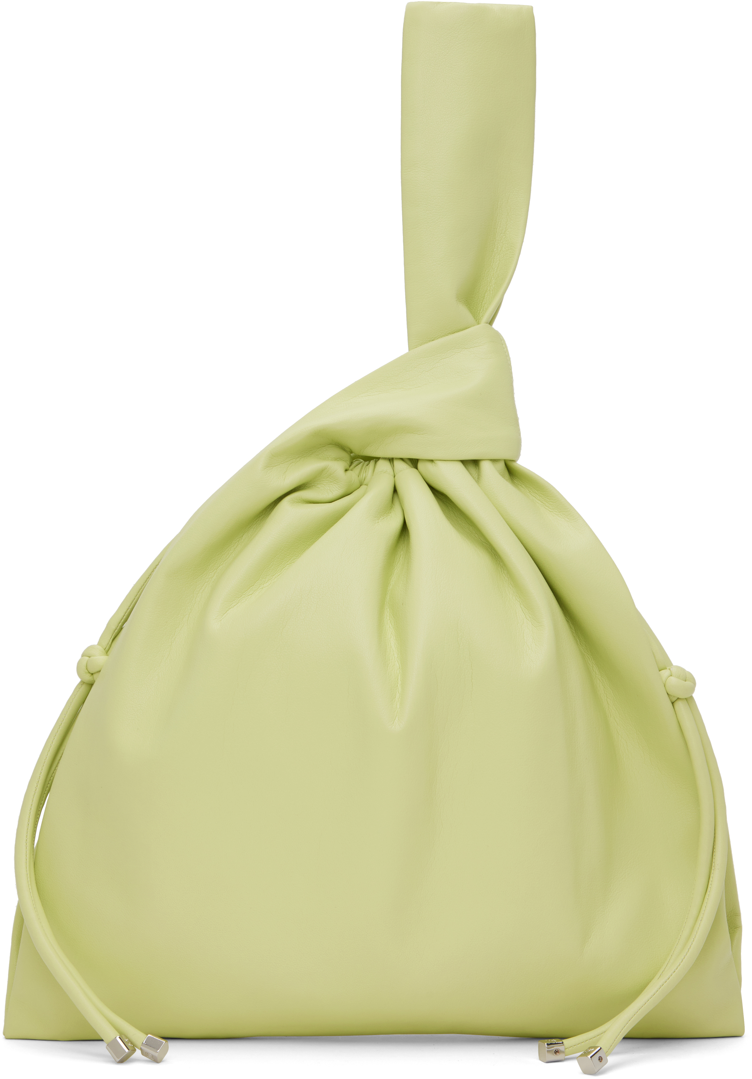 Green Jen Drawstring Vegan Leather Pouch