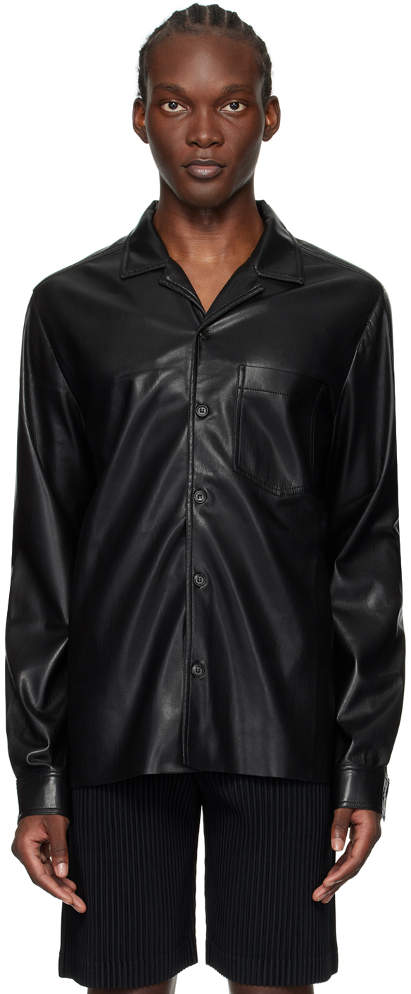 Black Duco Vegan Leather Shirt