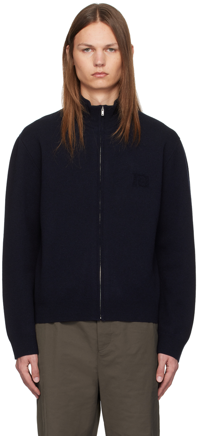 【関税込み】Nanushka ネイビー Poval トラックジャケット Navy Poval Track Jacket by Nanushka on Sale