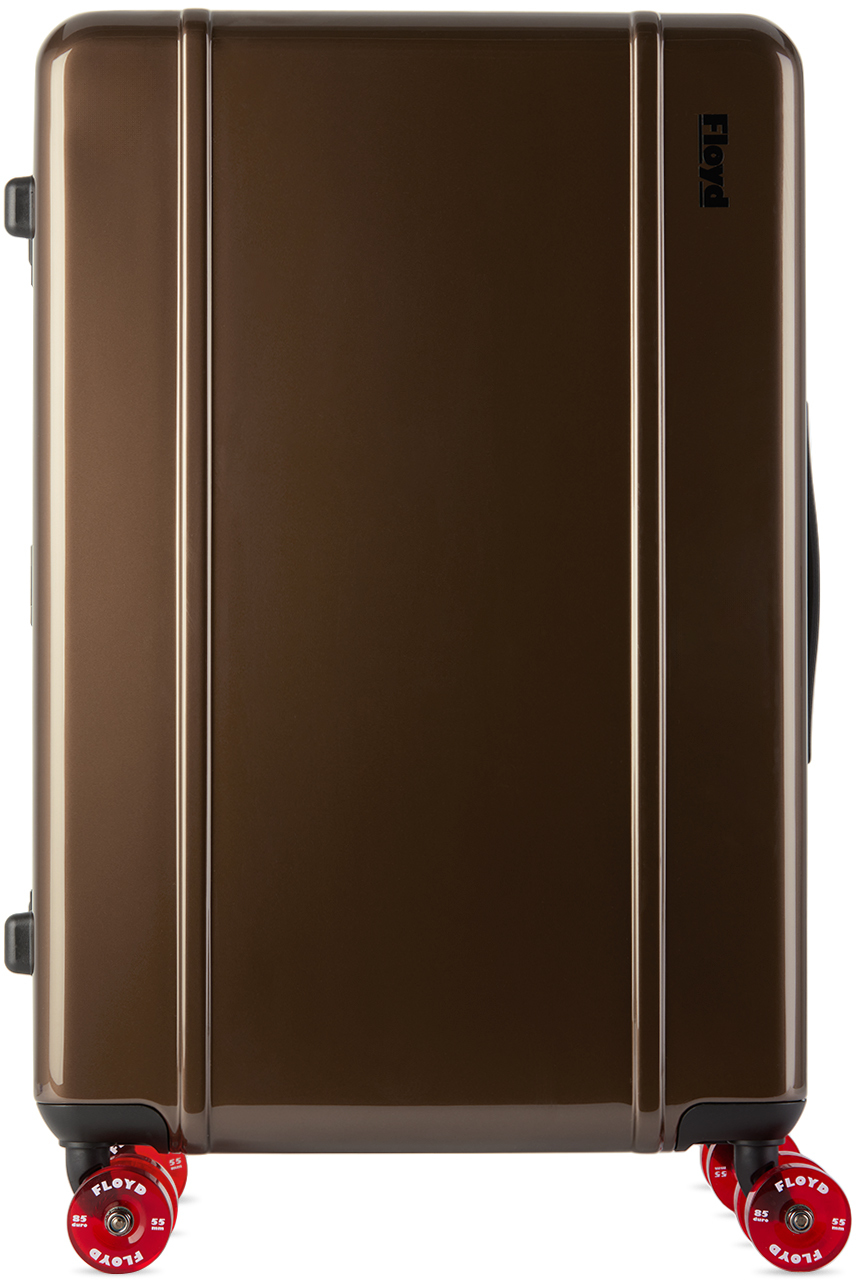 Brown Check-In Suitcase