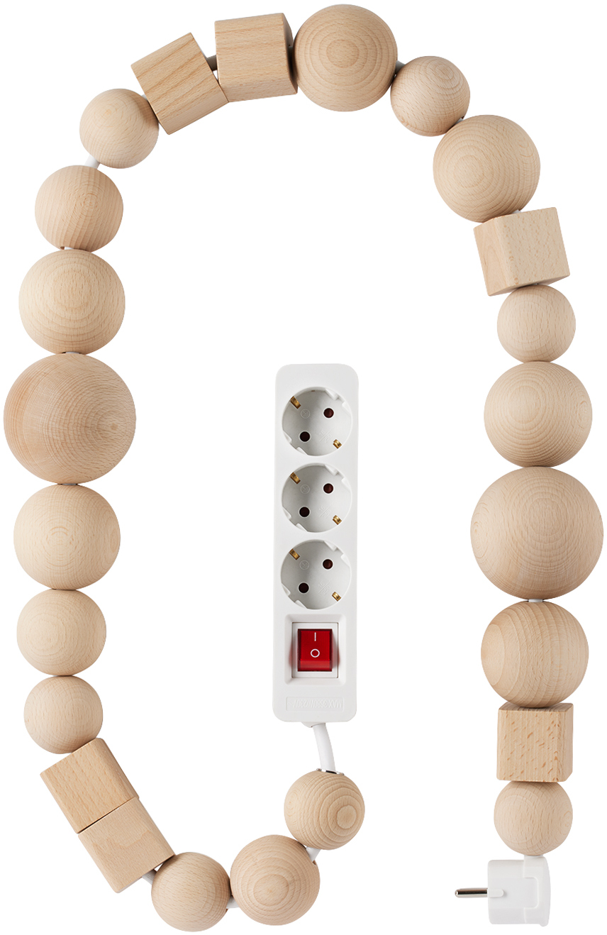 White & Beige Nº26 Multiplug Extension Cord