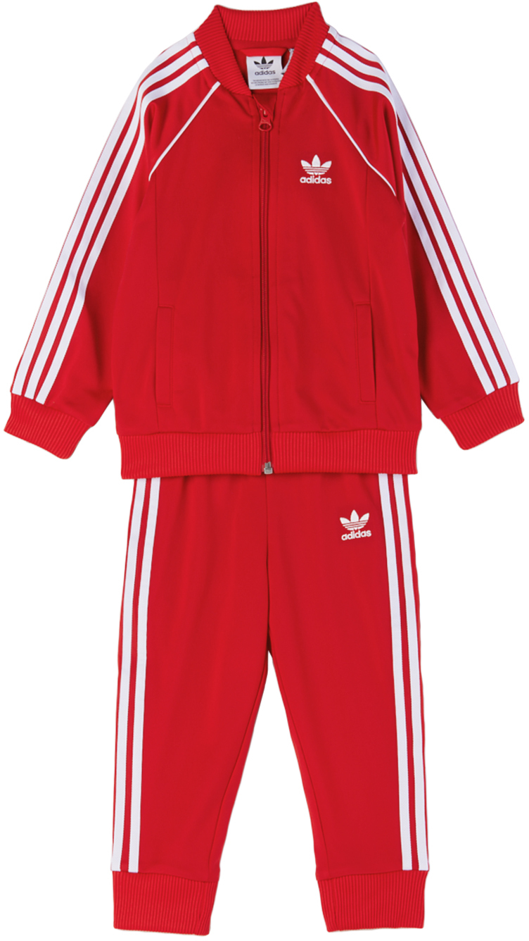 Baby Red Adicolor SST Tracksuit by adidas Kids SSENSE