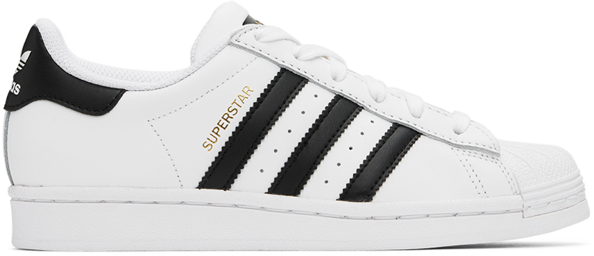 Adidas Originals Big Kids White Superstar Trainers In Ftwr White / Core Bl