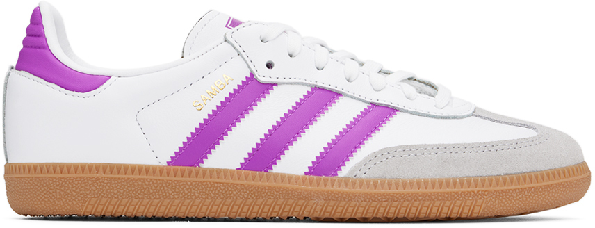 Adidas Originals Kid - Samba Og Sneakers In Ftwr White / Purple