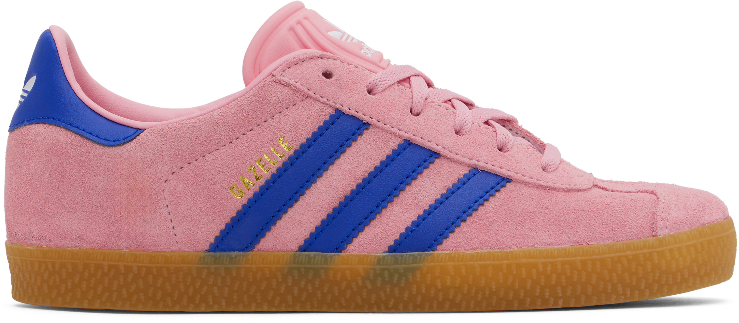 Shop Adidas Originals Big Kids Pink & Blue Gazelle Sneakers In Semi Pink Spark / Lu