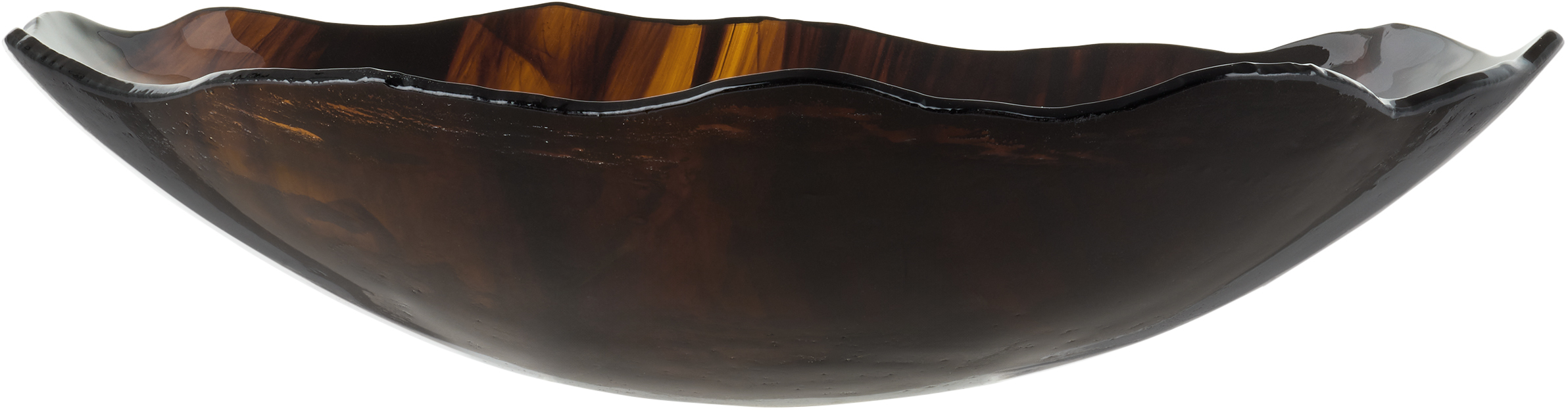 Los Objetos Decorativos Brown Irregular Glass Plate