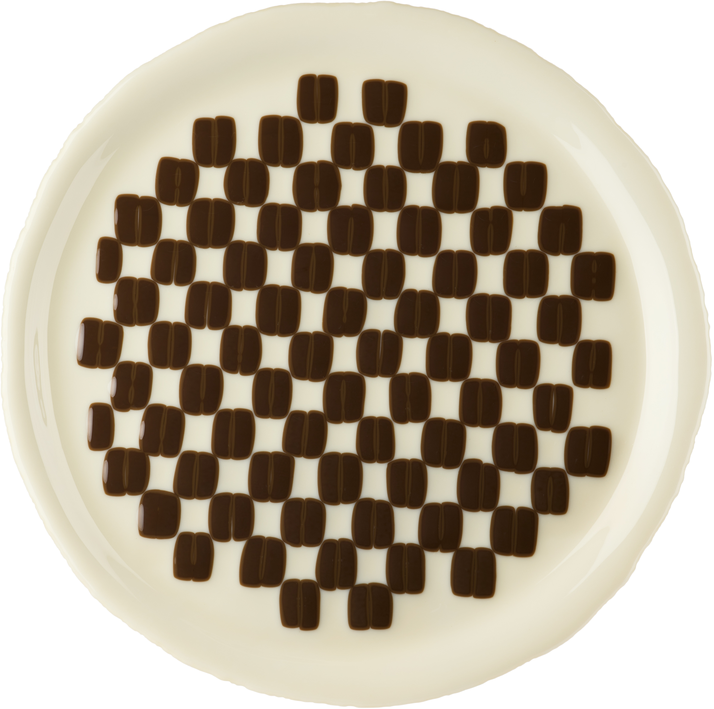 Los Objetos Decorativos Beige & Brown Rounded Tray