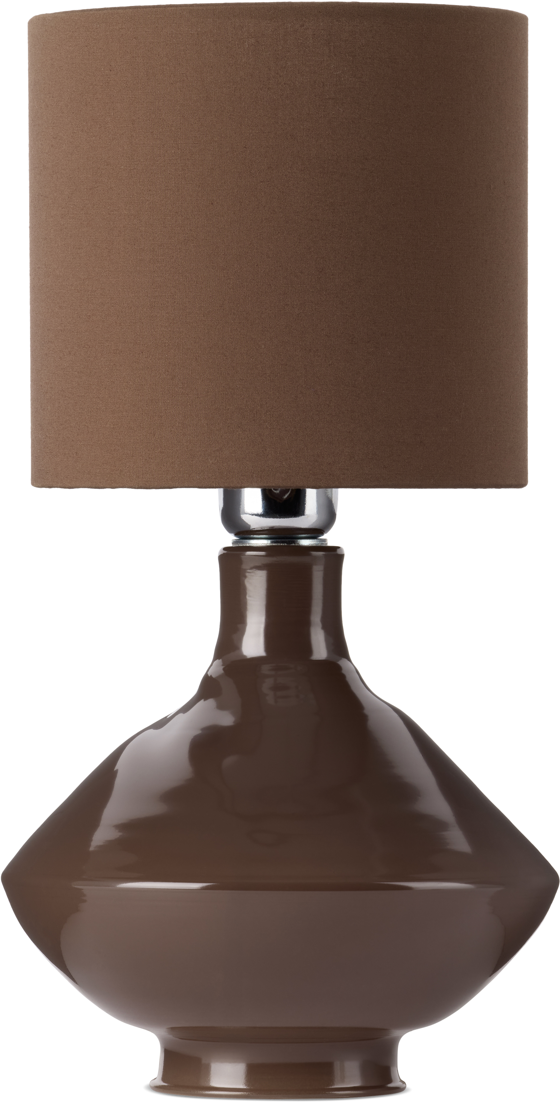 Los Objetos Decorativos Brown Cylindrical Glass Lamp