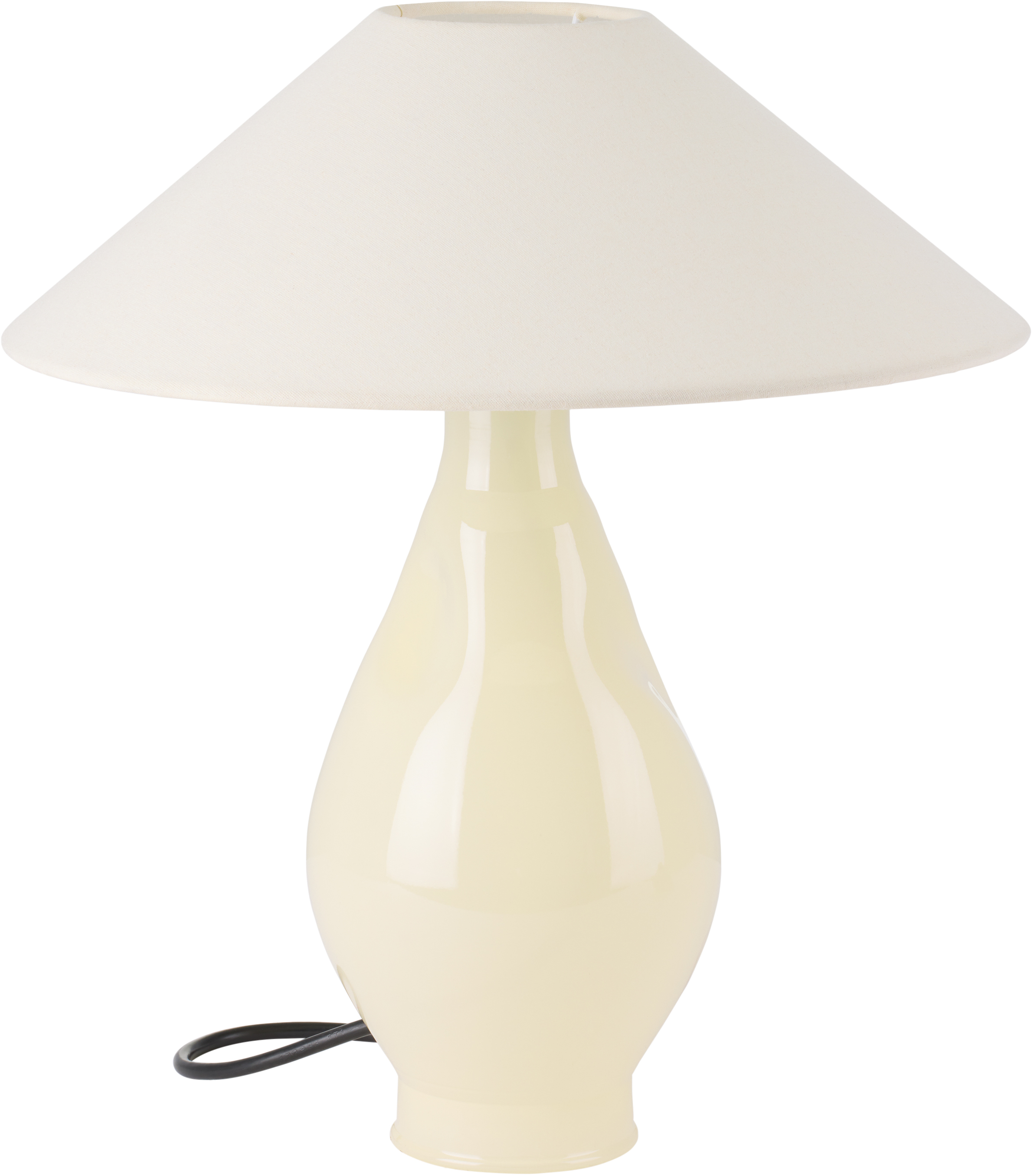 Los Objetos Decorativos Beige Conical Glass Lamp