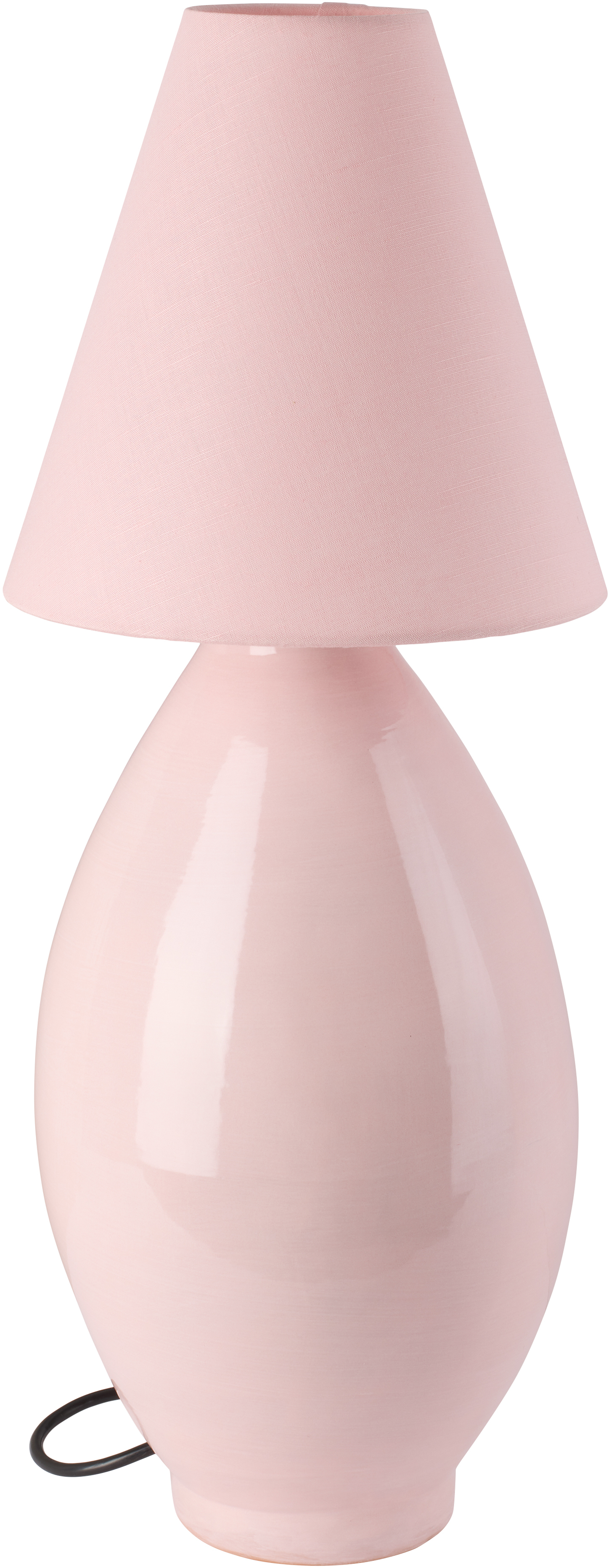 Los Objetos Decorativos Pink Conical Shade Ceramic Large Lamp