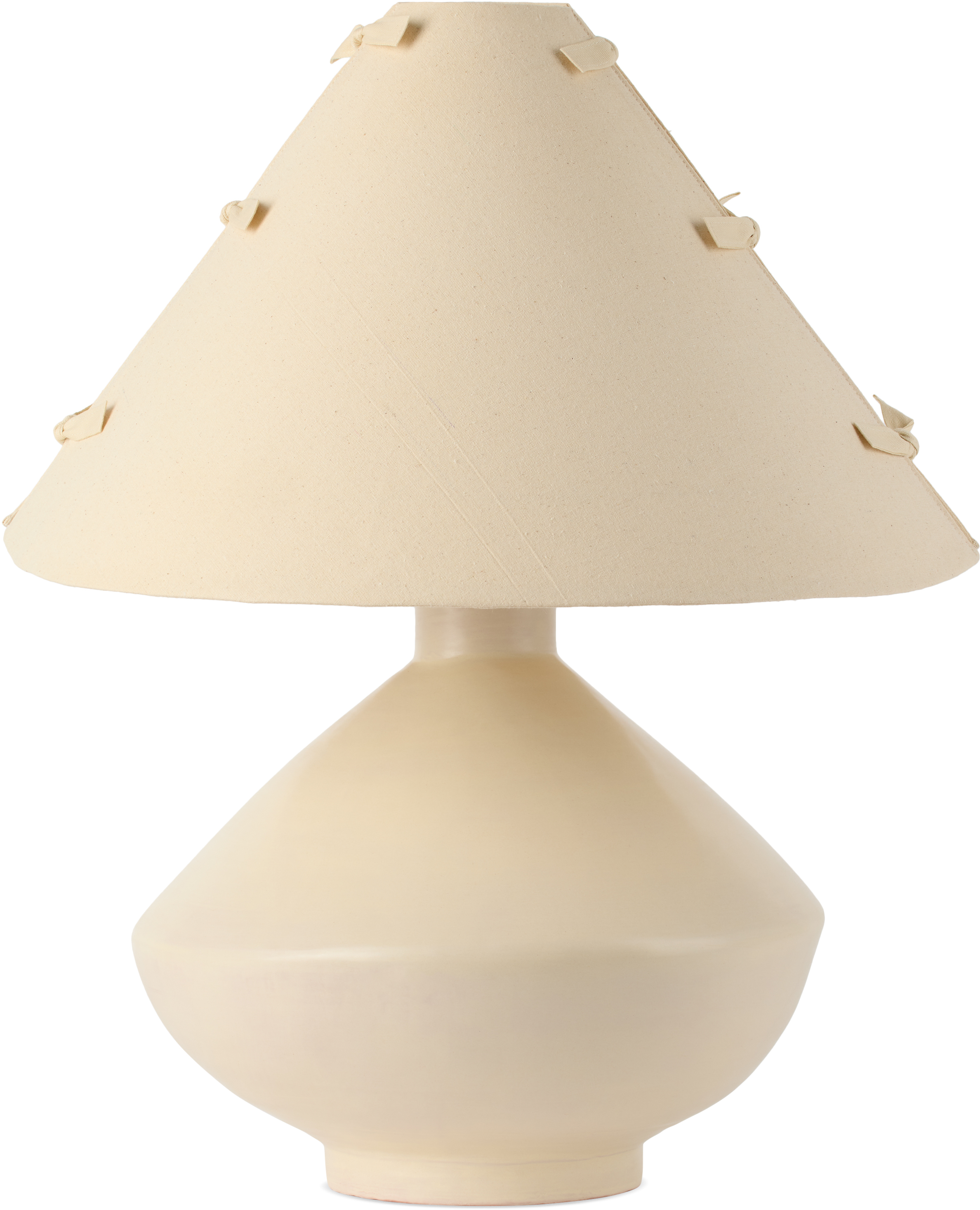 LOS OBJETOS DECORATIVOS BEIGE CERAMIC LARGE LAMP