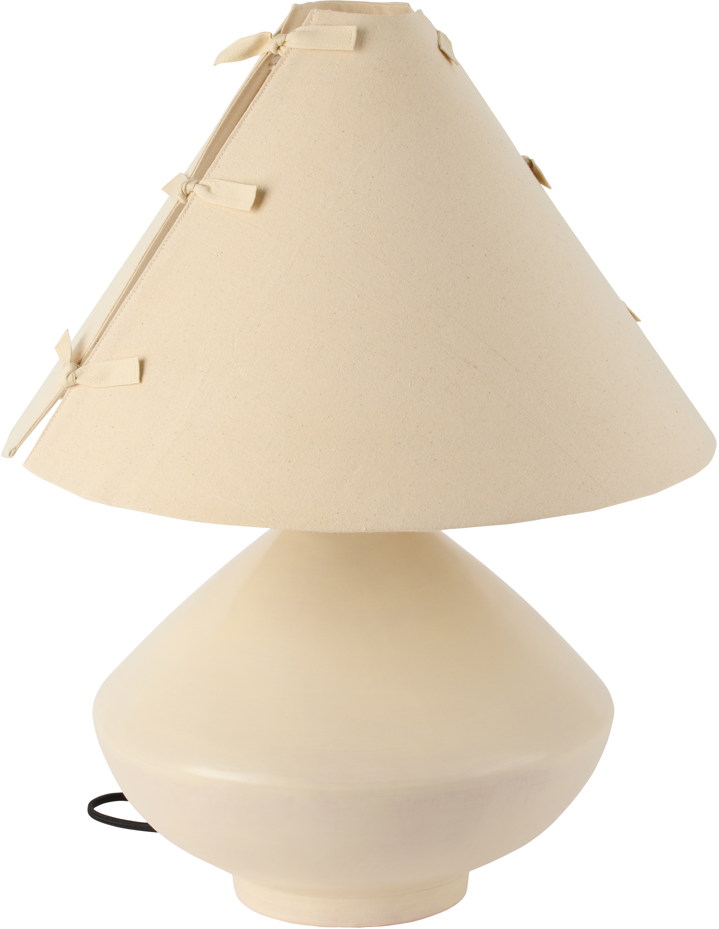 LOS OBJETOS DECORATIVOS BEIGE CERAMIC LARGE LAMP