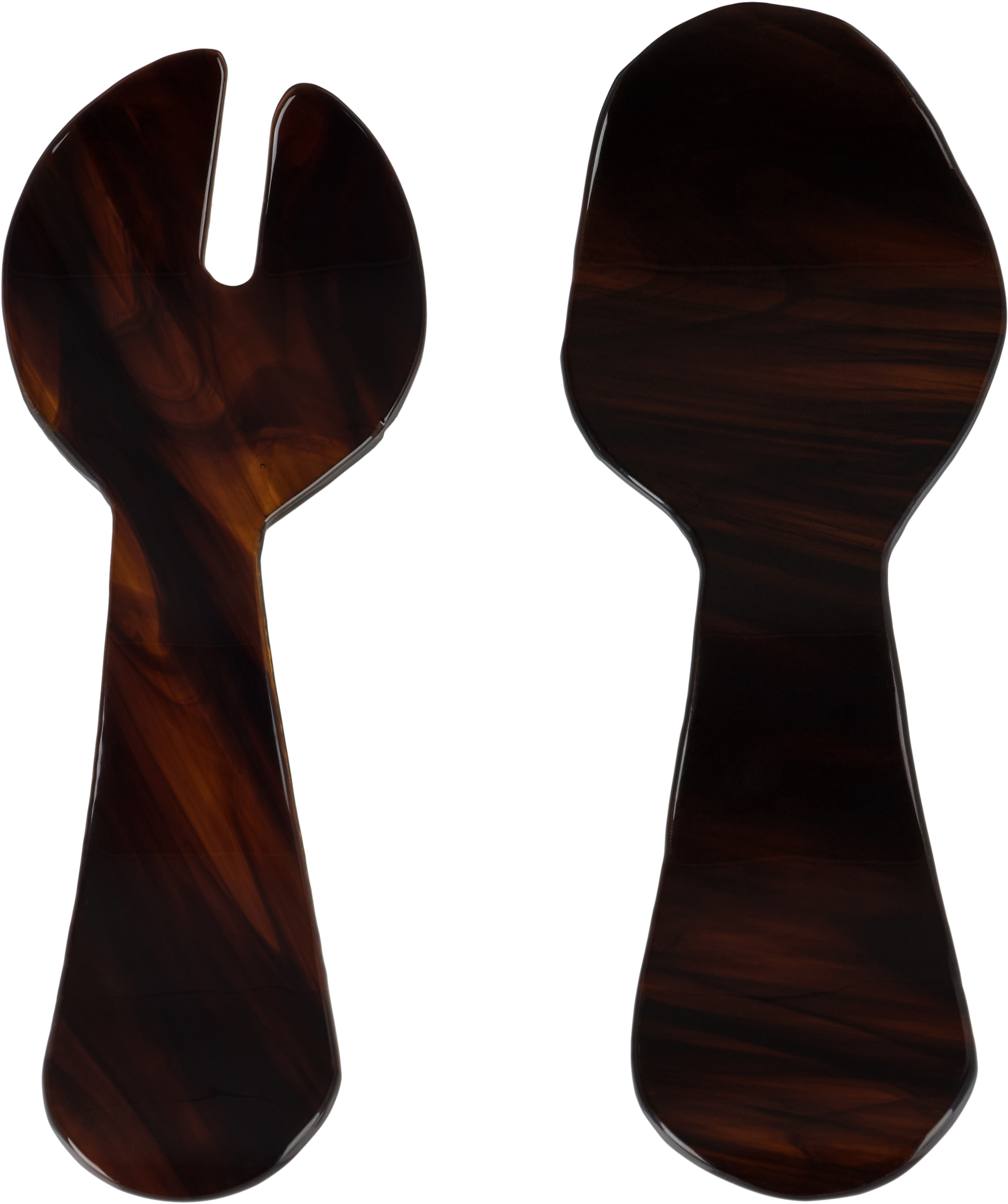 Los Objetos Decorativos Brown Glass Flatware Set